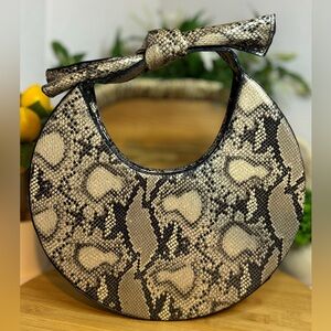 Street Level Designer Brand crescent moon shoulder hand bag EUC
